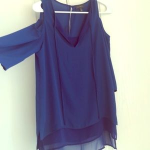 The limited navy blue blouse